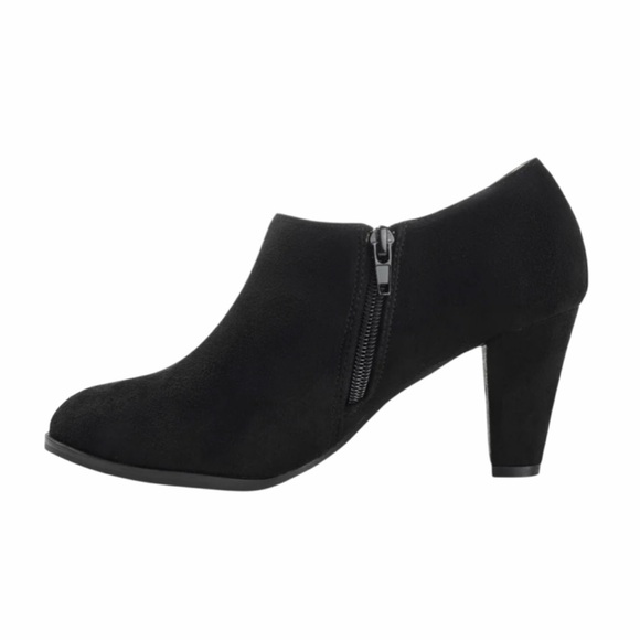 Black Velour Booties - Picture 1 of 9